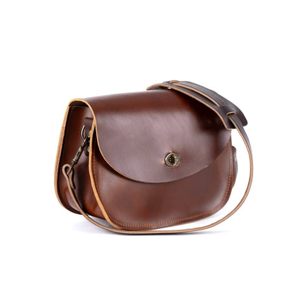 VIVIAN SATCHEL LEATHER CROSSBODY - CHESTNUT