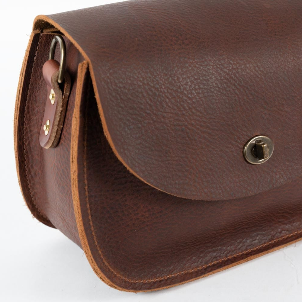 VIVIAN SATCHEL LEATHER CROSSBODY DELUXE - TOBACCO