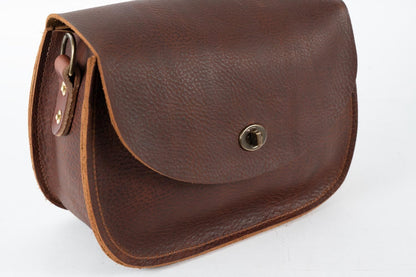 VIVIAN SATCHEL LEATHER CROSSBODY - CHERRY BISON