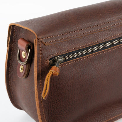 VIVIAN SATCHEL LEATHER CROSSBODY DELUXE - INDIGO BISON