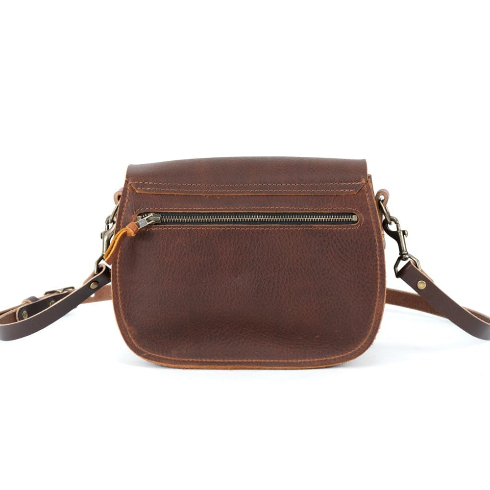 VIVIAN SATCHEL LEATHER CROSSBODY DELUXE - TOBACCO
