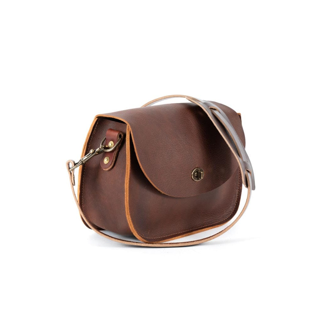 VIVIAN SATCHEL LEATHER CROSSBODY DELUXE - TOBACCO