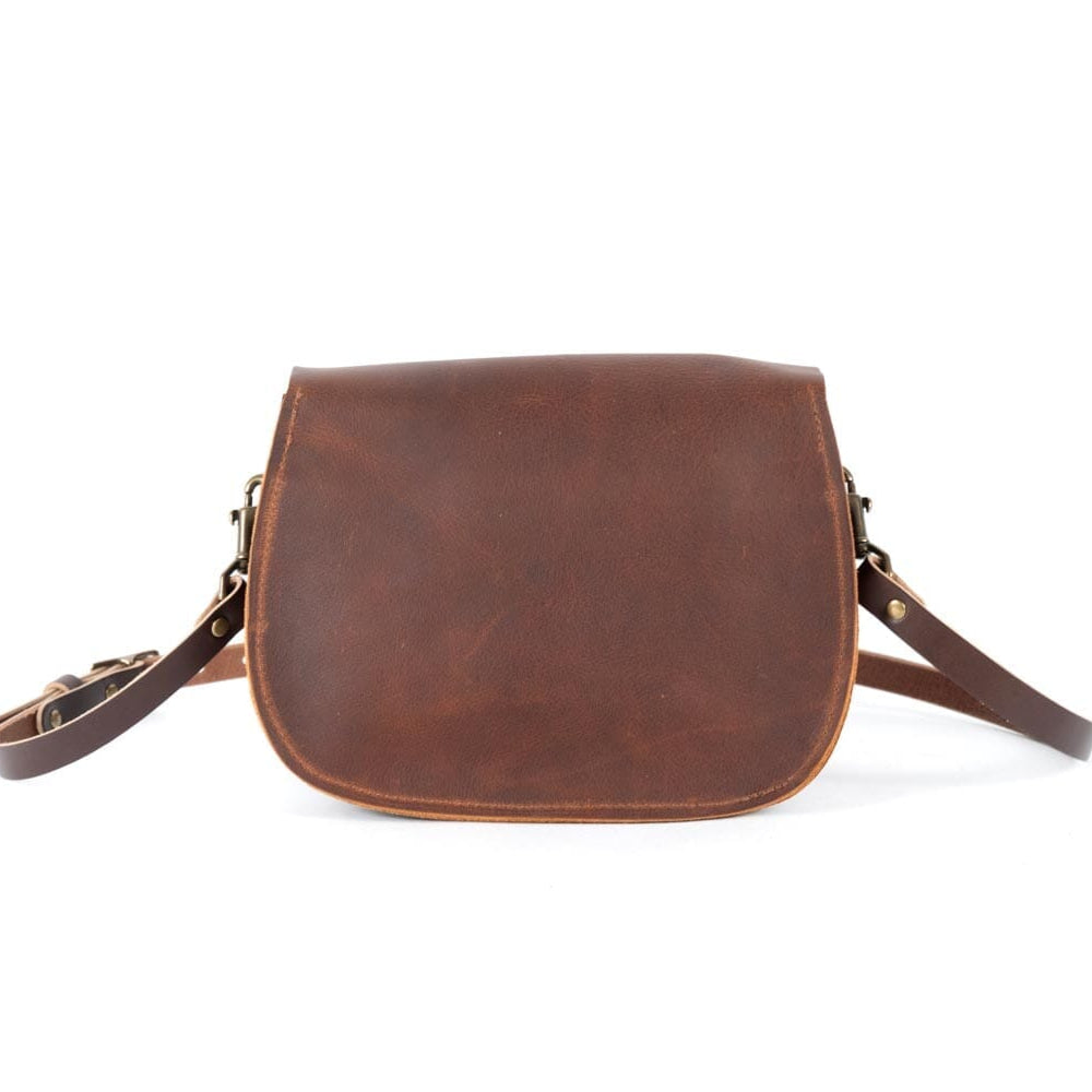 VIVIAN SATCHEL LEATHER CROSSBODY - BLACK BISON