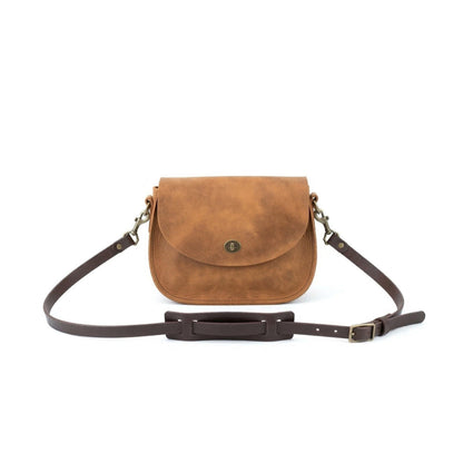 VIVIAN SATCHEL LEATHER CROSSBODY - TOBACCO