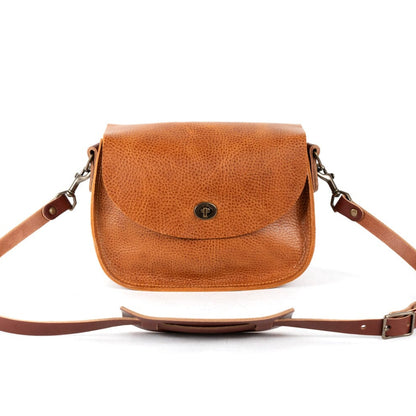 VIVIAN SATCHEL LEATHER CROSSBODY - HONEY