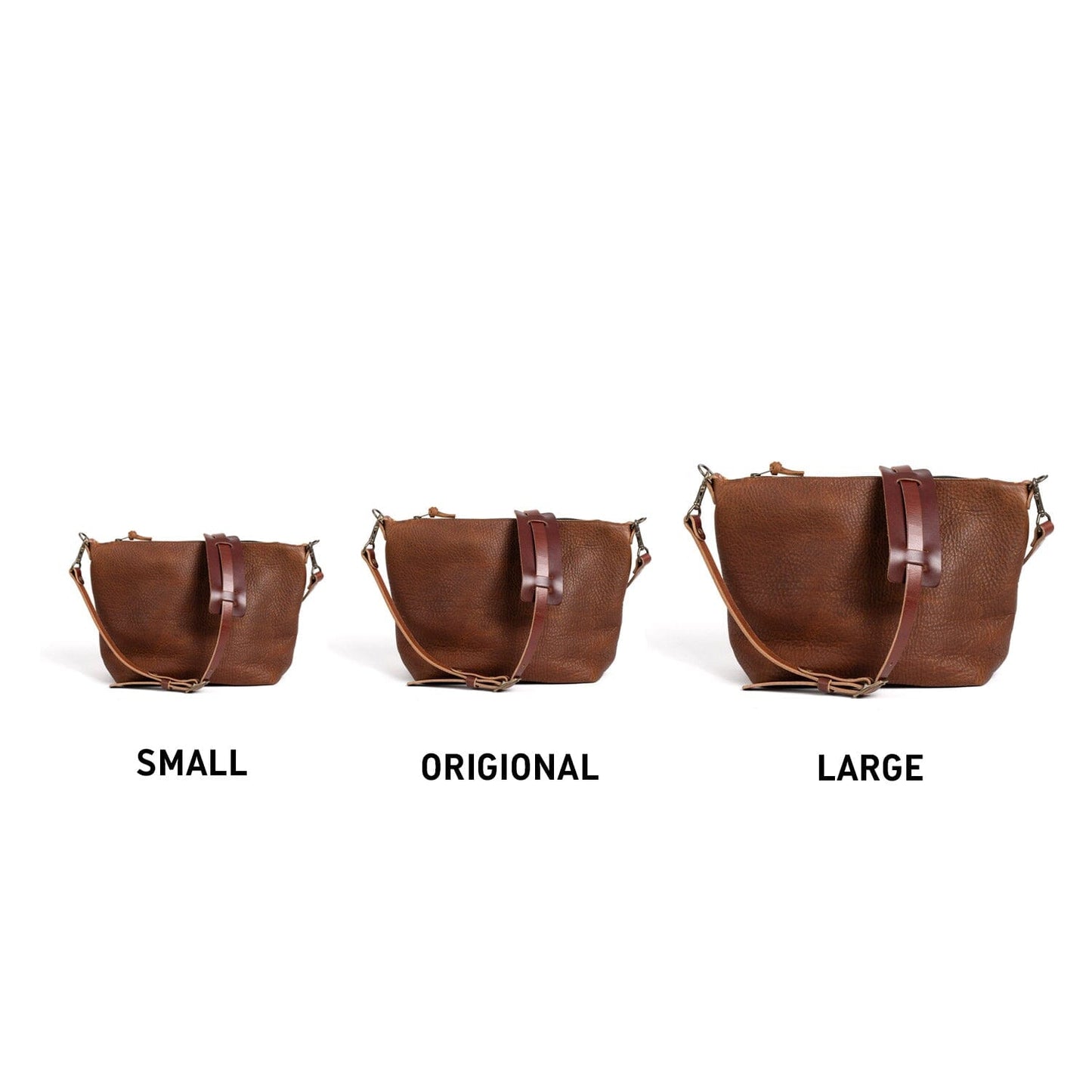 ZIP TOP LEATHER BUCKET BAG - LARGE - PRE ORDER