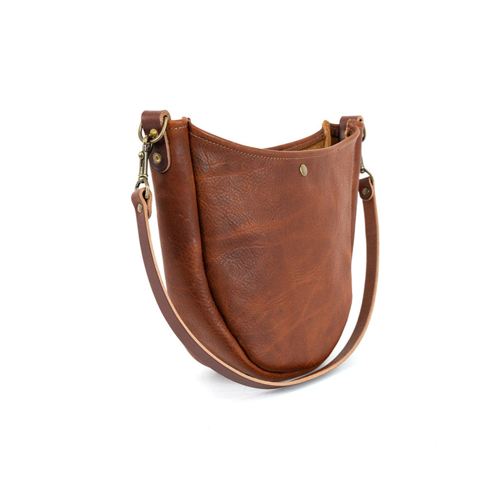 CELESTE LEATHER HOBO BAG - MUSTARD YELLOW