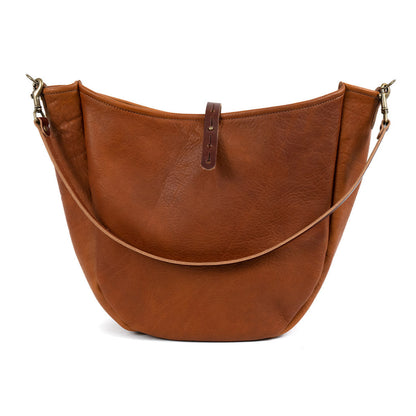 CELESTE LEATHER HOBO BAG - LARGE - LIME GREEN