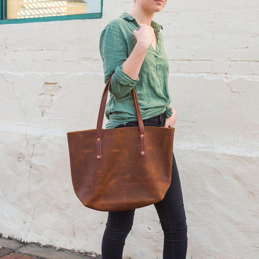 AVERY LEATHER TOTE BAG - LARGE - IN STOCK