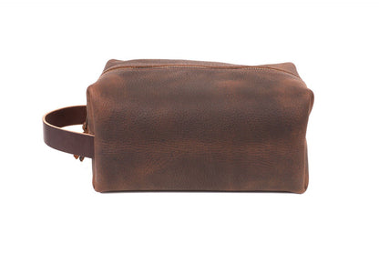 LEATHER SHAVE KIT | LEATHER TOILETRY BAG | LEATHER DOPP KIT
