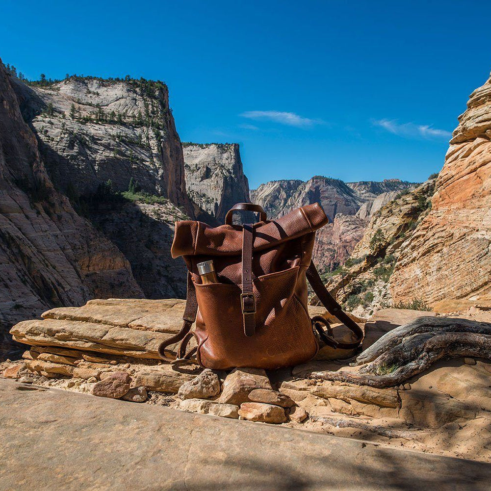 GRANT LEATHER ROLL TOP RUCKSACK BACKPACK - IN STOCK