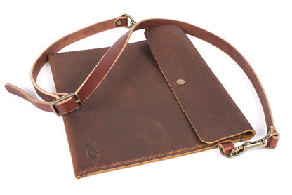 HANNAH LEATHER CROSSBODY - RUSTIC PECAN