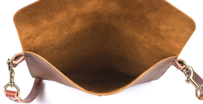 HANNAH LEATHER CROSSBODY - RUSTIC PECAN